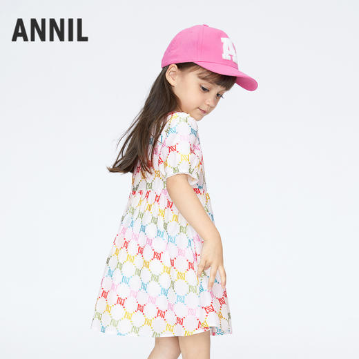 女童炫彩老花连衣裙裙子夏季新款安奈儿童装实体店同款XG423710 商品图2