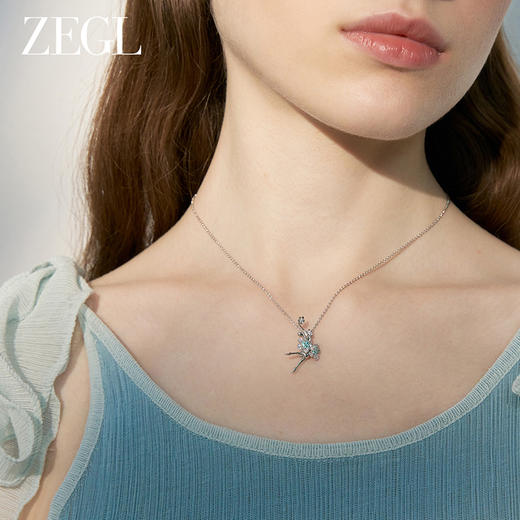ZEGL设计师精灵之舞系列925银项链女款2024新款小众锁骨链首饰品 商品图2