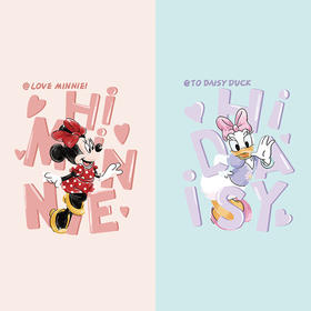 潮牌卡通米妮黛丝新款图案热转印耐水洗胶印白墨烫画贴