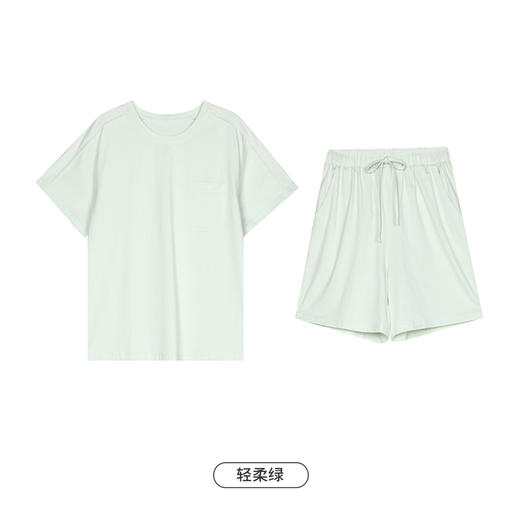 都市丽人亲情蜜语生活家居春夏睡衣女32支纯棉单面家居服薄款短袖短裤女士棉质套装LH40A7 商品图11