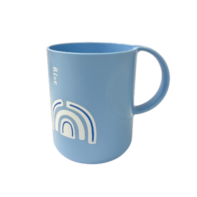 茶花  260001O型把手漱口杯550ml  三个装（蓝色+绿色+紫色）