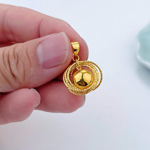 【限时克减150元】足金999.9 #有求必应 【精品】有求必应吊坠线圈环绕吊坠(N080DZ00461)（特殊产品下单后不退款不退货不换货不补差（特殊产品下单后不退款不退货不换货不补差 商品图2