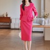 TZW-玫红色西装套装女春季2024新款高级感职业装西服套裙 商品缩略图0
