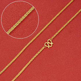 【限时克减150元】足金999.99 五9黄金肖邦项链(ACXL00004-2)补差价）补差价）预售产品下单后不退款不退货不换货不补差价