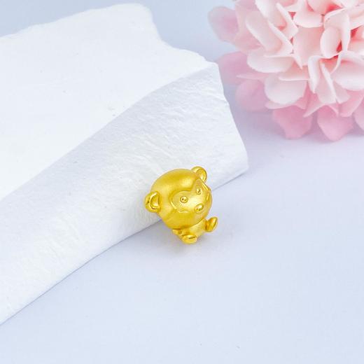 【限时7.5折】【定价黄金】足金 3D硬金猴年生肖猴手串(V3DSC00285)预售产品下单后不退款不退货不换货不补差价 商品图2