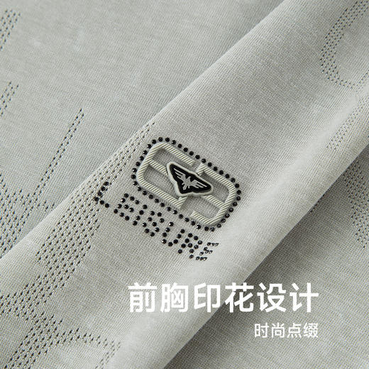 【Q】【新款DDY】大依优型大码男装镂空短袖T恤圆领加肥加大透气吸汗夏季上衣半袖t恤夏装 商品图2