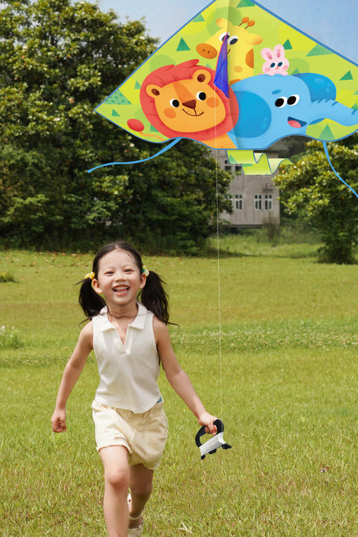 【TOI儿童卡通风筝】春日必备 出游最佳选择 春天的习习微风！灿烂阳光！一起去放风筝  三个插画主题：恐龙、航空、动物  萌趣可爱，放飞童心，放飞梦想  优选210T格子布，好看又耐造 商品图0