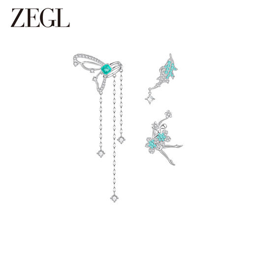 【ZEGL耳妆盘】设计师精灵之舞耳夹女无耳洞耳骨夹耳环耳钉耳饰品 商品图4