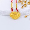 【限时7.5折】【定价黄金】足金 #儿童/宝宝 3D硬金双面连年有余双鱼锦鲤锁包莲花平安如意锁包空心挂绳吊坠成品项链(大人也适戴)(AA3DDZ00030)（预售产品下单后不退款不退货不换货不补差价） 商品缩略图0
