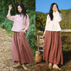 绽放100朵/2024新款色织亚麻天然褶皱感宽松遮肉显瘦武士裤 商品缩略图2