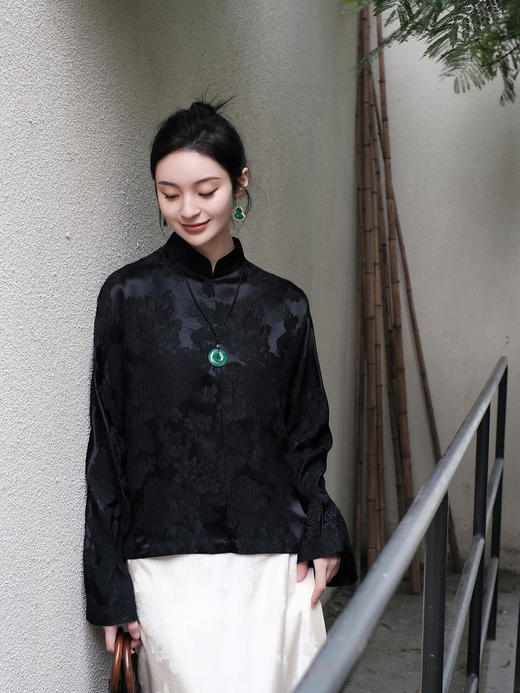 盛唐牡丹 |凤凰纹冠乐绉女上衣 商品图9