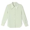 HT-8571实拍新款春夏序曲白色长袖缎面衬衫女春气质职业修身OL衬衣 商品缩略图4