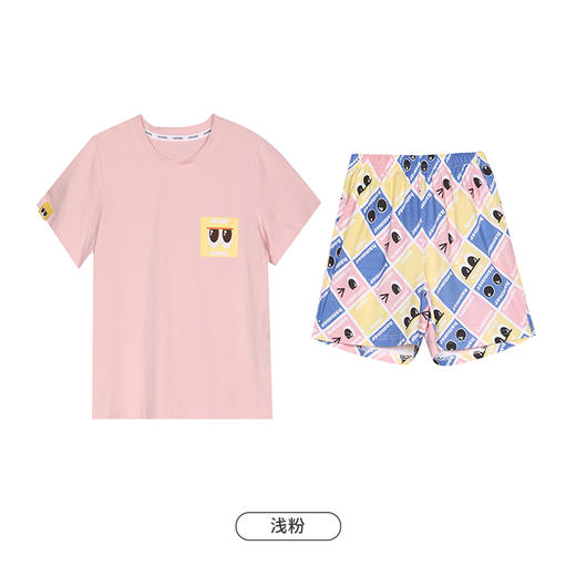 都市丽人亲情蜜语眯雅佳生活家居春夏睡衣男女童32支纯棉单面家居服薄款短袖短裤童装棉质套装JH49A2 商品图13