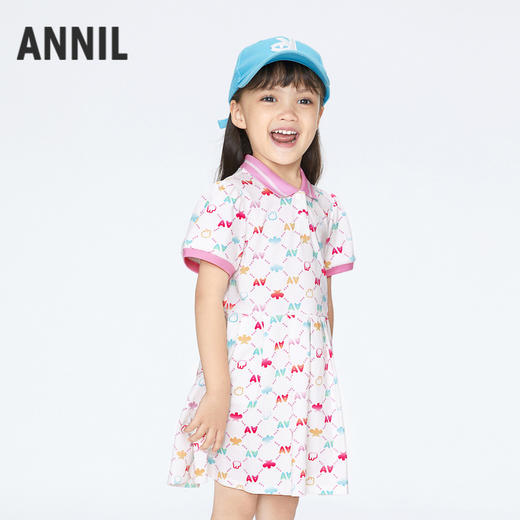 女童运动风POLO裙连衣裙子夏季新款安奈儿童装实体店同款XG423704 商品图1