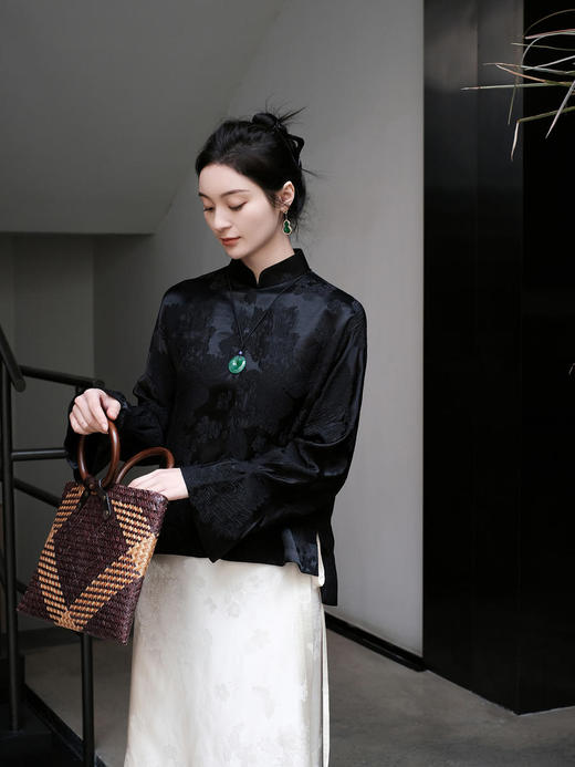 盛唐牡丹 |凤凰纹冠乐绉女上衣 商品图10