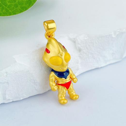 【限时7.5折】【定价黄金】足金 #儿童/宝宝 #六一儿童节、周岁礼、出生礼推荐 3D硬金烤漆卡通奥特曼吊坠超人(V3DDZ00061)（特殊产品下单后不退款不退货不换货不补差价） 商品图1