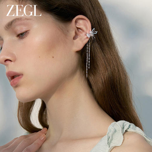 ZEGL设计师精灵之舞系列蝴蝶耳夹女无耳洞高级感耳环耳骨夹耳饰品 商品图2