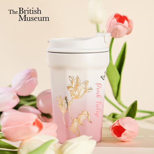 大英博物馆 欧洲文化艺术系列  郁金香 铃兰 便携 咖啡杯 保冷 保温杯 316 不锈钢 保温杯400ml 商品图4