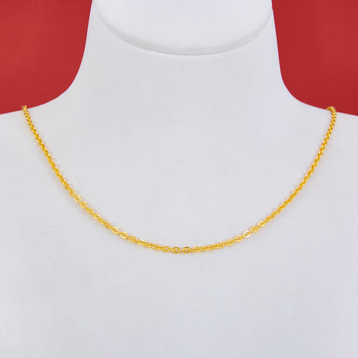 【限时克减150元】足金999.9 O字链/闪O链项链(XL00008-03)补差价）补差价）预售产品下单后不退款不退货不换货不补差价 商品图1