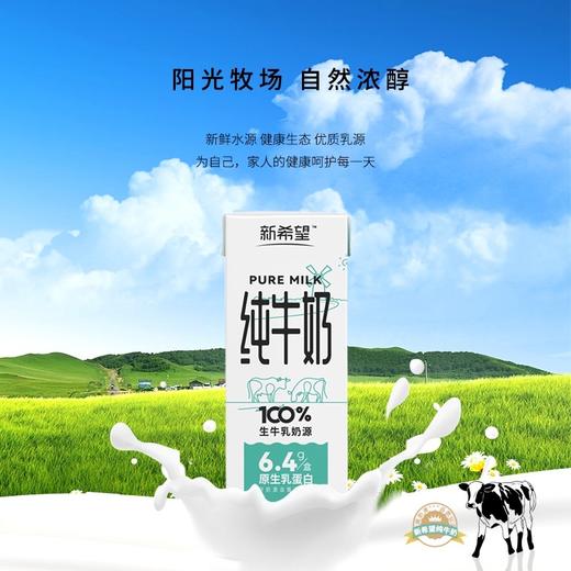 新希望 纯牛奶200ml*12盒 阳光牧场自然奶香 新鲜日期 48小时发货 商品图0