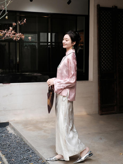 盛唐牡丹 |蝶恋花真丝女上衣 商品图11