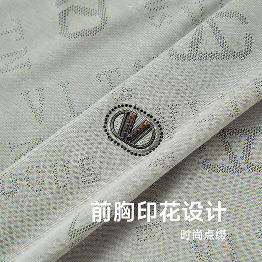 【新款DDY】大依优型大码男装镂空短袖T恤圆领加肥加大透气吸汗夏季上衣半袖t恤夏装 商品图2