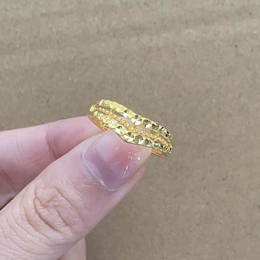 【限时克减150元元】足金999.99 五9黄金镂空仿钻活口女戒(AFWJ010JZ00005)（预售产品下单后不退款不退货不换货不补差价（预售产品下单后不退款不退货不换货不补差价 商品图2