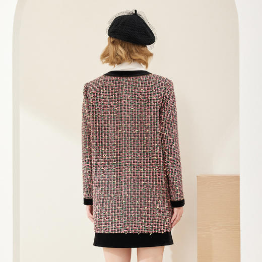 QE10A 斯尔丽2024春季新款时尚花纱温柔淑女气质小香风轻奢女式外套 商品图1