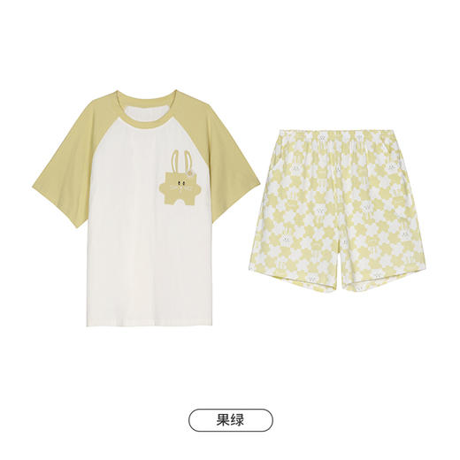 都市丽人生活家居春夏睡衣女32支纯棉单面家居服薄款短袖短裤女士棉质套装LH42E2 商品图9