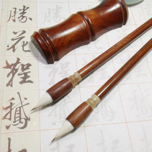 【牛斗檀杆.缠纸鸡距】含墨饱满 书写手感甚佳 不分叉 回锋聚锋好 商品图5