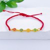 【限时7.5折】【定价黄金】足金 3D硬金烤漆平安喜乐红绳调节成品手串(AA3DSC00275)（预售产品下单后不退款不退货不换货不补差价）（预售产品下单后不退款不退货不换货不补差价） 商品缩略图0
