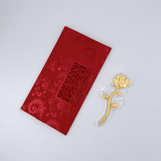 【线上黄金屋】【定价黄金】足金999 投资金纪念收藏礼品黄金玫瑰花摆件（配红包、亚克力盒）(YCBKJC00039)（预售产品下单后不退款不退货不换货不补差价） 商品图3