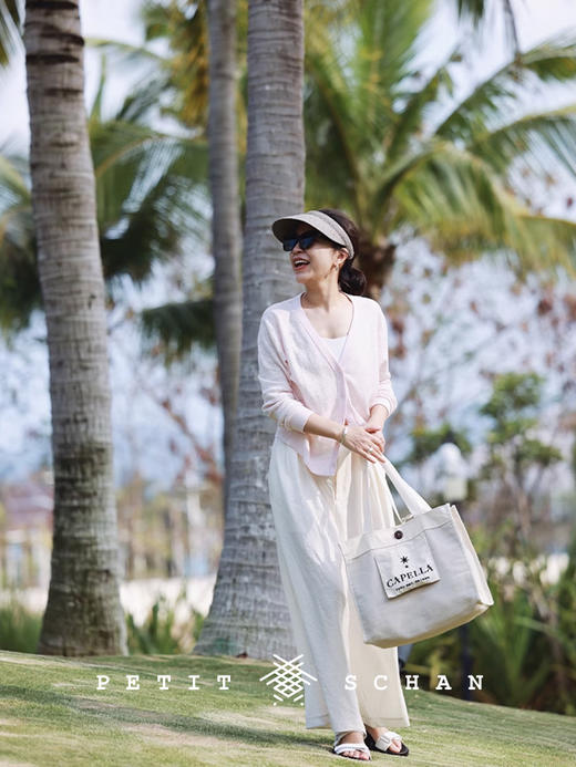 PETIT SCHAN小闪 CLO#259 无影 Shadowless 亚麻桑蚕丝双层提花针织开衫/空调衫 商品图0