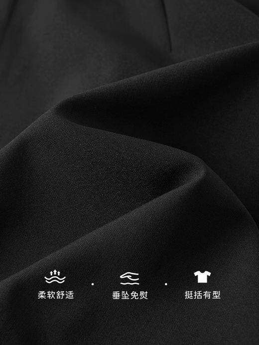 【专属特价】熙世界通勤凉感a字阔腿短裤夏2025新款高腰显瘦宽松四分休闲裤 商品图3