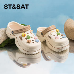 星期六户外休闲厚底洞洞鞋SSC211026S