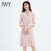 IWY/粉色连衣裙七分袖西装裙商务通勤修身优雅ol工装裙Q13305 商品缩略图0