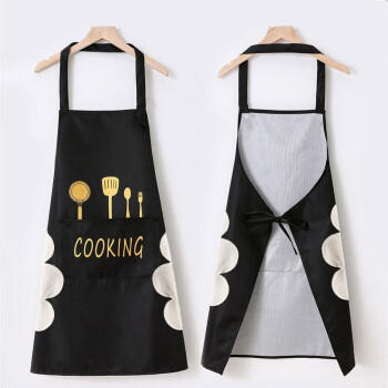 妙美 围裙家用厨房防水防油男女工作服布卡通印花日系韩版时尚围腰 商品图0