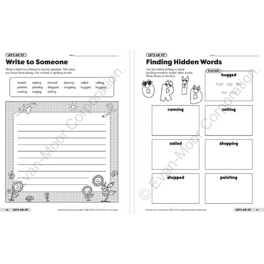 Evan-Moor Spelling Games and Activities Grade 1-6  拼写游戏和活动（教师版） 美国加州教辅 evanmoor 商品图4