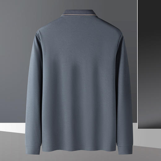 罗蒙男士polo衫男t恤长袖上衣春秋休闲百搭长袖t恤男打底衫 商品图6