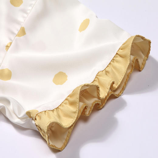 都市丽人生活家居春夏睡衣女冰雪丝印花家居服薄款短袖短裤女士丝质套装LH42E1 商品图4