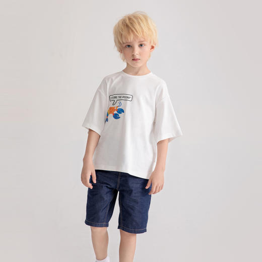 男童牛仔中裤夏新款安奈儿童装EB426166 商品图2