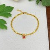 【限时克减150元】足金 #高温珐琅 5G黄金调节蹦迪珠手链高温烧蓝高温珐琅心形手链爱心吊饰手链心形手链(AK5GSL00008)（预售产品下单后不退款不退货不换货不补差价） 商品缩略图0
