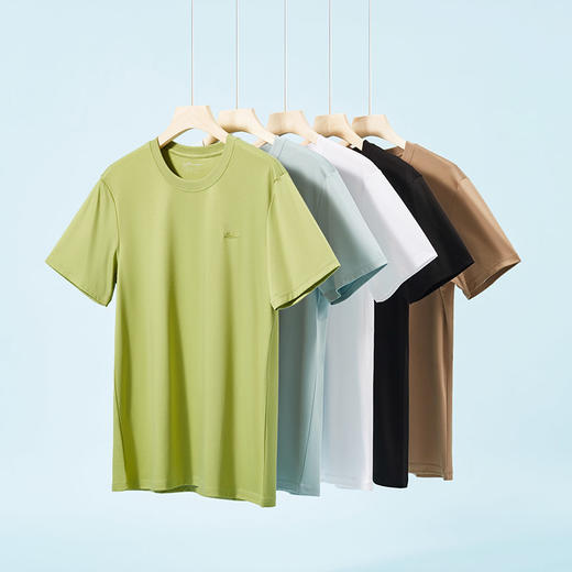 柒牌短袖T恤男2024夏季凉感5A抗菌时尚休闲打底内衣男士圆领上衣	126F70050 商品图1