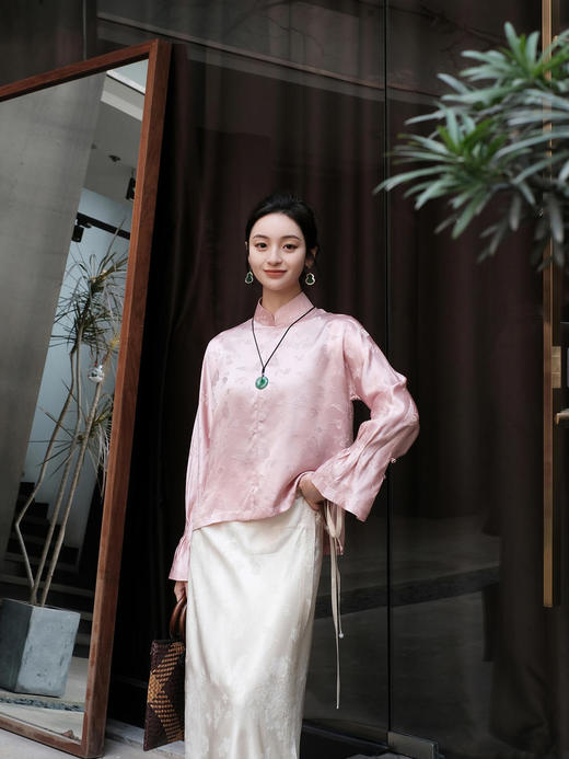 盛唐牡丹 |蝶恋花真丝女上衣 商品图8