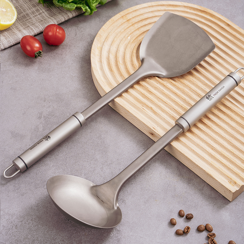 神田 | 绣渤意 超轻纯钛家用锅铲汤勺