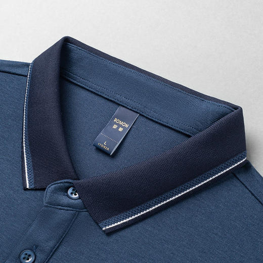 【含桑蚕丝莫代尔】罗蒙男士polo衫男长袖商务男装中老年爸爸装t恤男 商品图5