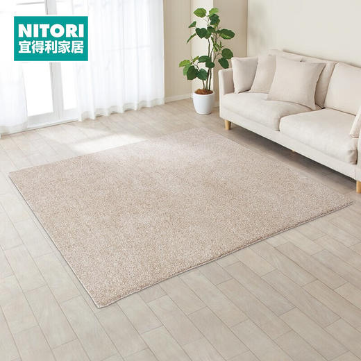 PB长毛绒地毯 素色 驼色 185x185 商品图3