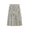 谜底条纹半身裙女2024年夏款复古文艺风高腰拼接中长裙242MB0645 商品缩略图4
