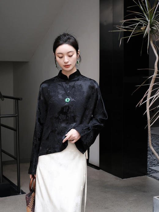 盛唐牡丹 |凤凰纹冠乐绉女上衣 商品图12