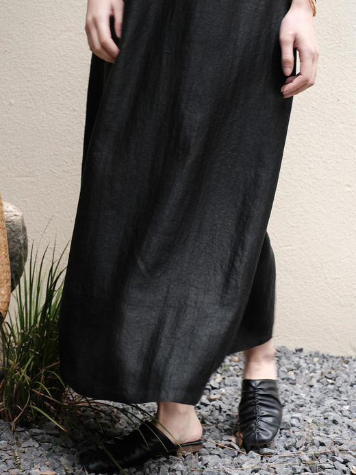 盛唐牡丹 |龟纹香云纱短袖长裙 商品图2